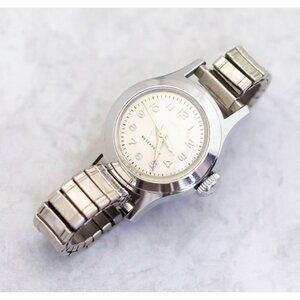 6 inch, Vintage Silver Tone Classic Asexual Watch Made by Timex - C9